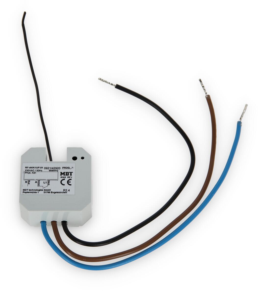 MDT RF-AKK1UP.01 KNX RF+ Funk Schaltaktor 1-fach, Unterputzgerät, 230VAC, 10A