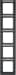 Berker 10156016 Rahmen mit Beschriftungsfeld, 5-fach, senkrecht, Q.1, anthrazit samt, lackiert