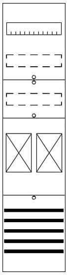 STRIEBEL & JOHN FB17 Zählerfeld BKE-I 7RE, ohne Verdrahtung, 250x1050x300mm (2CPX054034R9999)