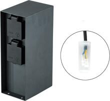 EVN 4-fach Energieverteiler, IP44, 220-240V, max. 3680W / 16A, anthrazit (230416)