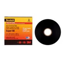 3M Scotch Super 88 Vinyl Elektro-Isolierband, Schwarz, 25mmx33m, 0,22mm (7000057832)