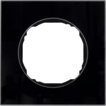 Berker 10112616 Rahmen, 1fach, flach, R.8, Glas schwarz