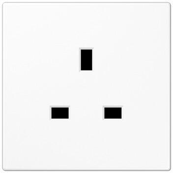 Jung LS3521WW Steckdose 1363, British Standard, alpinweiß