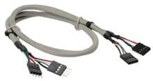 InLine USB 2.0 Verl., intern, 2x 4pol Pfostenstecker / Pfostenbuchse,0,60m bulk (33440J)
