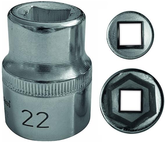 Protec.class PSSL22 Steckschlüssel-Einsätze 1/2", 6-kant, 22mm, verchromt (05105938)