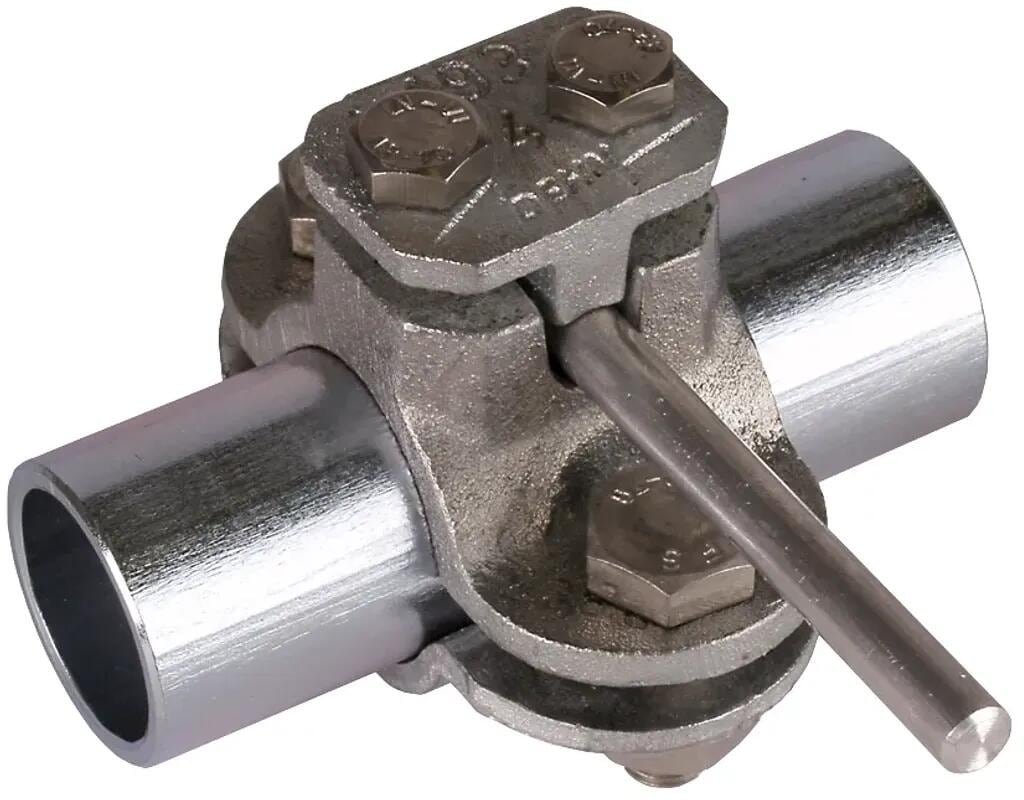 Dehn ERS 34 AS4.10 TG STTZN Erdungsrohrschelle, Ø 34mm, Anschlussklemme Rd 4-10mm, TG / St/tZn (407100)