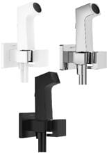 hansgrohe Bidette Duschkopf 1 Strahlart E wassersparend für Kaltwasser mit Duschkopfhalterung und Duschschlauch 125 cm, Metall, 6,2 l/min, 28 mm, mit Rückflussverhinderer
