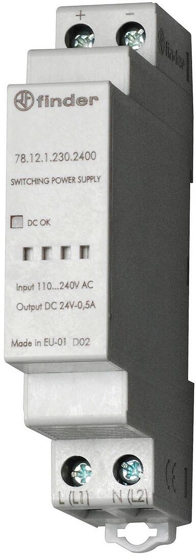 Finder 78.12.1.230.1200 Schaltnetzteil 12V, 110-240V AC/220V DC (781212301200)