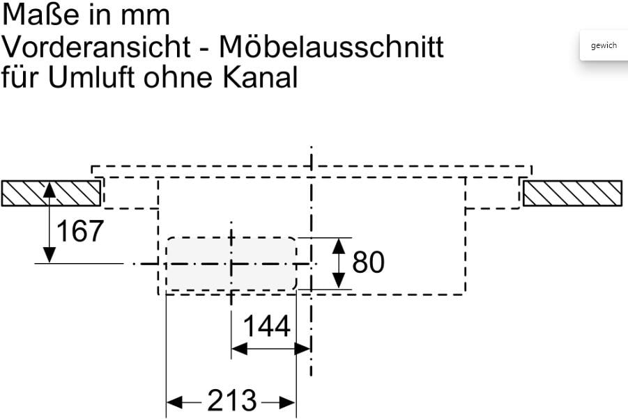 Bosch PVQ811GA6 ( HEZ9VDSB4,PVQ811F15E ) Kochfeld mit Dunstabzug Induktion  80 cm DirectSelect günstig kaufen