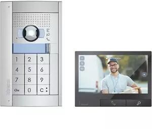 Bticino CLASSE300X Video Türsprechanlage Set mit SFERA Codelock, WLAN 6, 7" Touchscreen Monitor, 2-Draht BUS, Transponder, schwarz (363543)