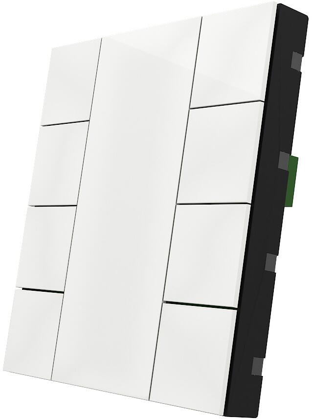 Interra iSwitch+ Raumsteuergerät, KNX, Wandmontage, 8 Tasten, AQI, Kunststoff, glänzend weiß (ITR340-2802)