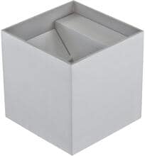 EVN CUBE LED Wandleuchte, 2-flmg. (up + down), IP54, 220-240V, 2x6W, 3000K, 2x400lm, alu (L54121402RE)