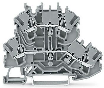 Wago 2002-2201 Doppelstockklemme, L/L, 2,50 mm², grau