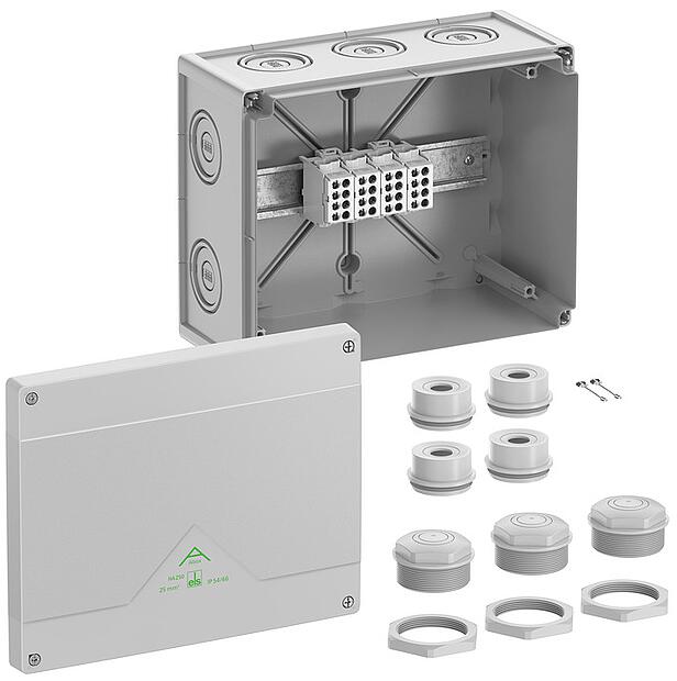 Spelsberg Abox HA 250 Abzweigkasten, IP54/IP66, 252x202x120mm, grau (48142501)
