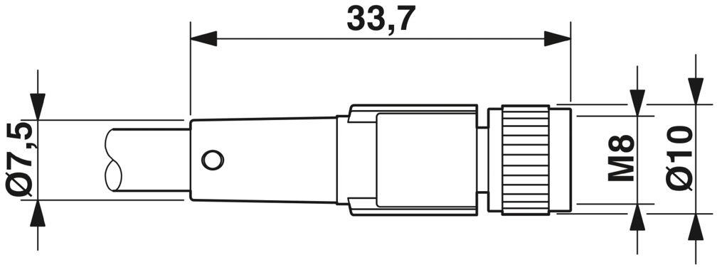 Phoenix Contact SAC-3P-M 8MS/ 3,0-PUR/M 8FS - Sensor-/Aktor-Kabel 