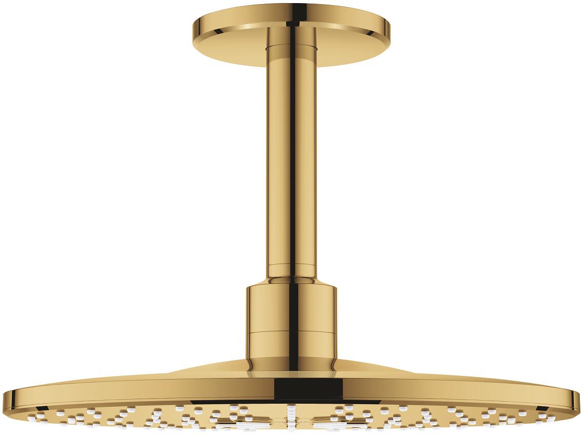 GROHE Rainshower Smartactive 310 Kopfbrauseset, Deckenauslass 142mm, 2 Strahlarten, cool sunrise (26477GL0)