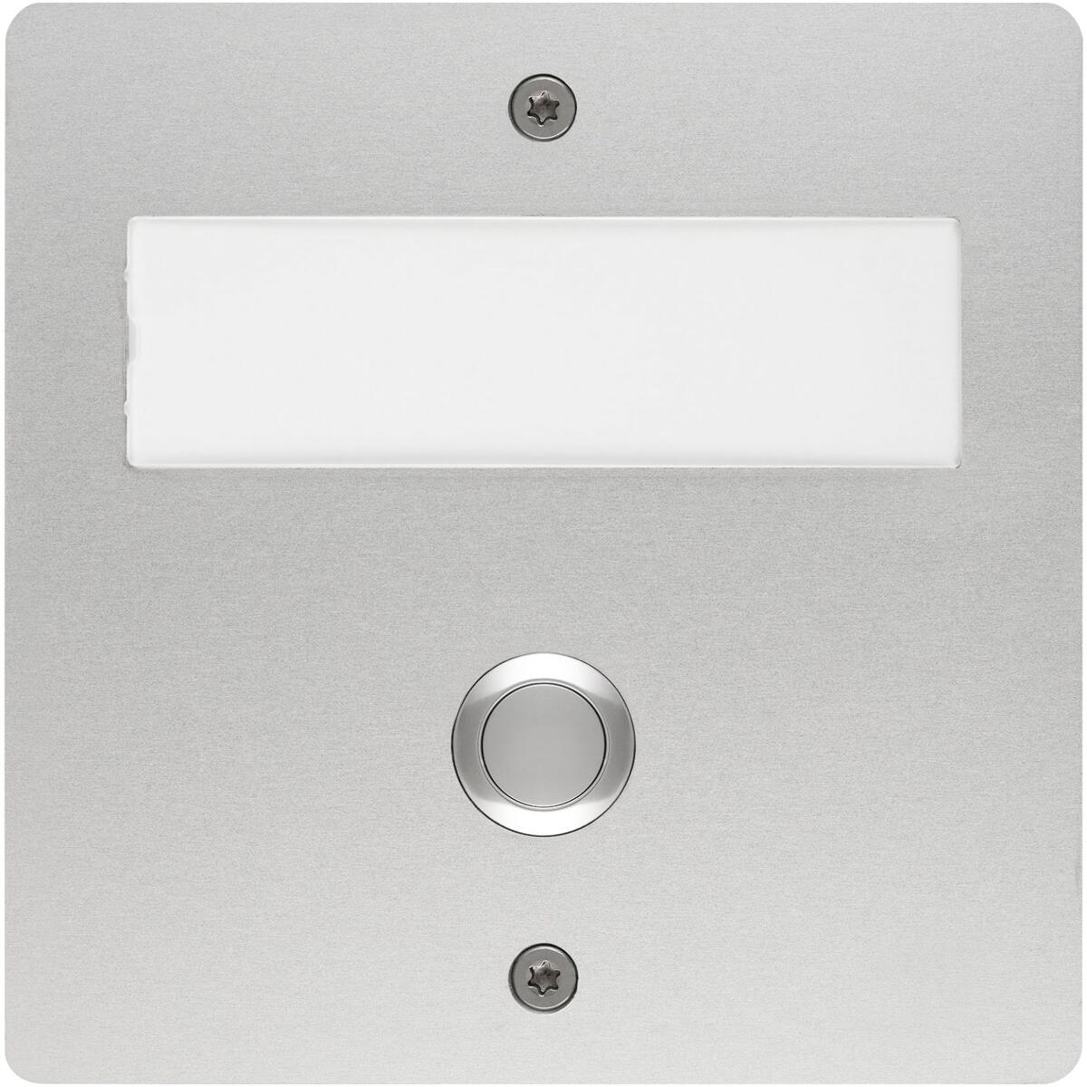 Grothe ETA Funk UP ALU Funk-Klingelplatte, 1 WE, VA-Optik, poliert, 500 m, Aluminium (43453)
