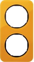 Berker 10122334 Rahmen, 2fach, R.1, Acryl orange transparent/schwarz glänzend