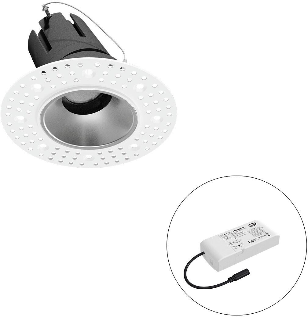 EVN SELECTO LED Deckeneinbau, rund, dreh-/schwenkbar, IP20, 220-240V/AC, 13W, 2700K, 1486lm, inkl. Netzgerät, DALI, Reflektor silber/matt, 2.093,000cd
