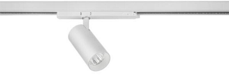 Brumberg TRAXX MIDI LED-Schienenstrahler 230 V AC, 50 Hz, 21W, 2554lm, 25°, 4.000K, CRI > 90, rund, dreh- und schwenkbar, DALI dimmbar, weiß struktur