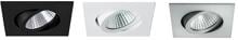 Brumberg LAKIL-S LED-Einbaustrahler, quadratisch, 6W, 470 lm, 3000K-1800K, dim2warm 