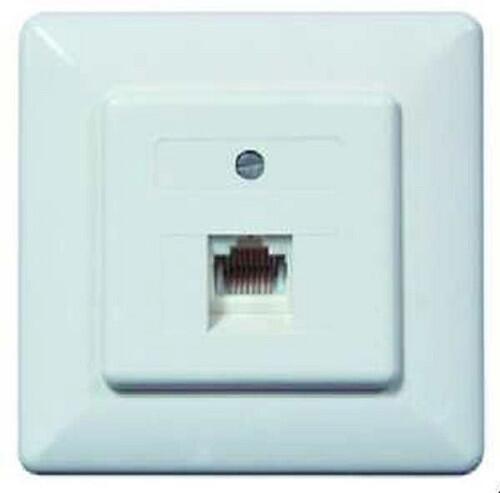 PROTEC.net PUAE Anschl.UP 2xRJ45 2x8(8) cremeweiß Zentralplatte