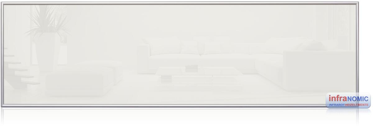 infraNOMIC Frame-Line Paneel weiß, Alu-Rahmen 10 mm, 320W, 1200x350 mm (GHE-Pw-M10-123)