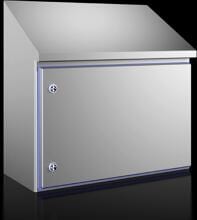 Rittal HD 1320.600 Kompakt-Schaltschrank, BHT: 610x430(H1)x601(H2)x300 mm, Edelstahl, 1.4301, mit Montageplatte, mit scharnierter Tür und Silikondichtung