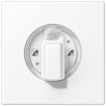 Jung LS1941WWM Abdeckung für Drehschalter, Serie LS, schneeweiß matt