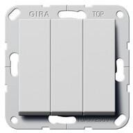Gira 2830015 Wippschalter BS 3fach Aus, Grau