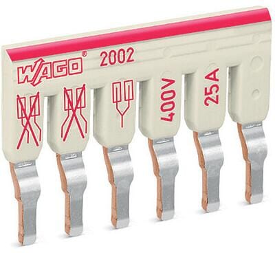 Wago 2002-476 Schachtelbrücker, 6-fach, isoliert, lichtgrau