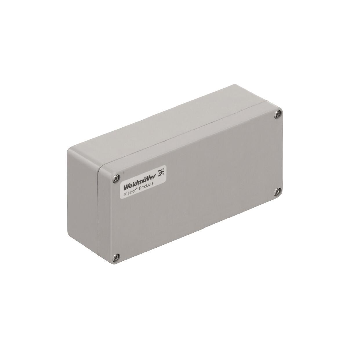 Weidmüller KLIPPON POK 081906 Leergehäuse, 75 x 190 x 55 mm, glasfaser-verstärktes Polyester, unbehandelt, glänzend, silbergrau (1305840000)