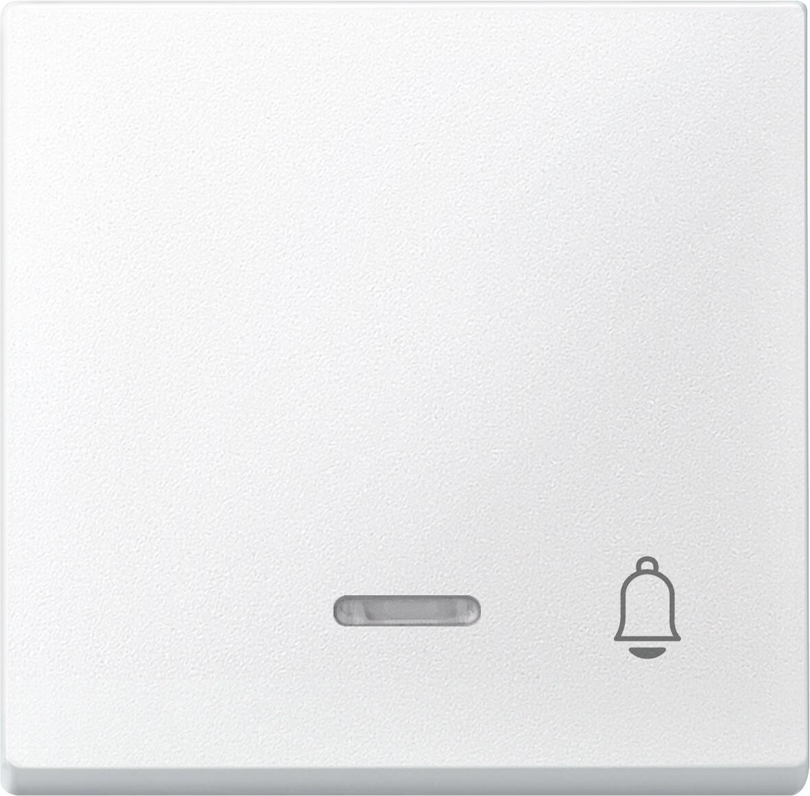 Merten 430819 Wippe mit Kontrollfenster und Aufdruck Klingel, System M, polarweiß matt