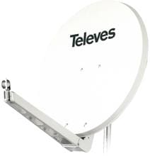 Televes S85QSD-W Aluminium Sat-Reflektor, weiß (790304)