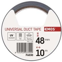 EMOS F6030 Isolierband, wasserdicht, Breite 48mm, Länge 10m, PVC, grau (2002502002)