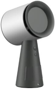 Wolkenstein WTH3-28 Mobile Dunstabzugshaube, 142,38 m /h, Umluft/Abluft, Booster Funktion, LED Beleuchtung, 3 Leistungsstufen, silber/grau