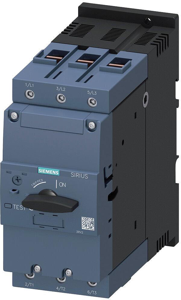 Siemens 3RV2041-4YA10 Leistungsschalter Baugröße S3 für den Motorschutz, CLASS 10 A-Auslöser 75...93 A N-Auslöser 1300 A Schraubanschluss