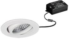 Brumberg TIRREL-R LED-Einbaustrahlerset mit LED-Modul und Konverter schaltbar, 6W, 3000K, rund, schwenkbar