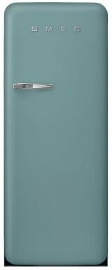 Smeg FAB28REGM6 50's Style Retro Stand Kühlschrank mit Gefrierfach, 60,1 cm breit, 270 L, Türanschlag rechts, emerald green matt