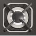 Lofra HGN 190 Gaskochfeld auf schwarzem Glas mit Facettenschliff, 12 cm breit, Gasbrenner, mit WOK-Brenner, schwarz