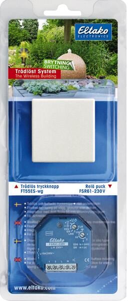 Eltako BPS-ES Blister-Pack Schalten, Funktaster und Schaltaktor mit Stromstoßschalterfunktion, reinweiß glänzend (30000023)