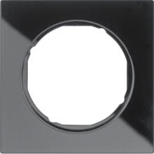 Berker 10112216 Rahmen, 1fach, R.3, Glas, schwarz
