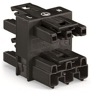 Wago 770-607 Verteiler, 3-Fach, schwarz
