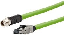 METZ CONNECT M12 Industrial Ethernet Leitung, X-kodiert, 10m, M12 Stecker gerade - RJ45 Stecker gerade, Schleppkette, PUR (142M6X18100)