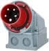 PCE Power Twist CEE-Wandgerätestecker, 63A, 5p, 6h, IP67, rot (535-6)