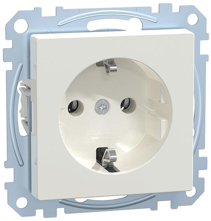 Merten MEG2301-0319 SCHUKO-Steckdose, System M, Steckklemmen, polarweiß glänzend