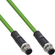 InLine Industrie Netzwerkkabel, M12 4-pin D-kodiert Stecker/Stecker, PUR