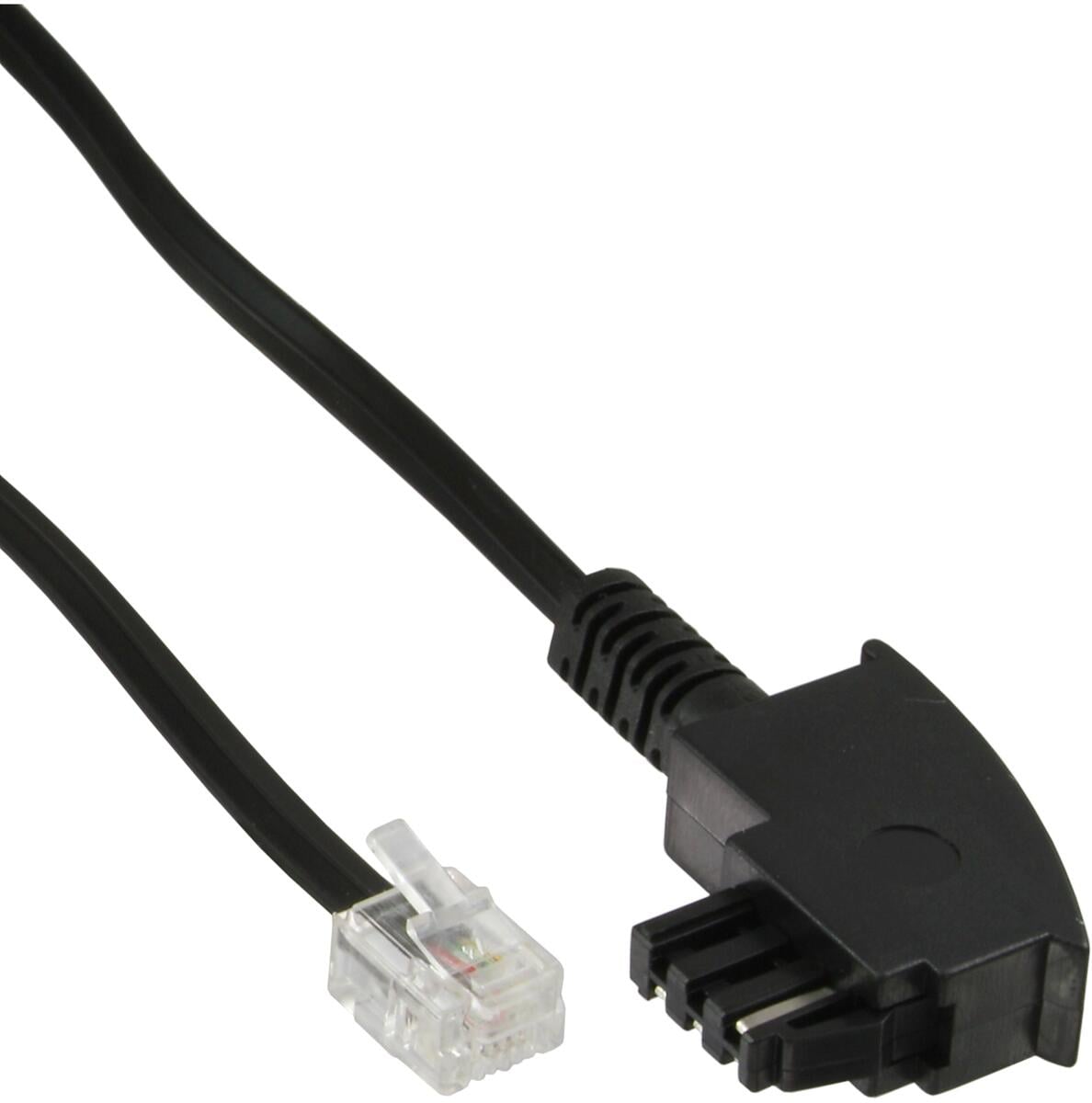 InLine TAE-F Kabel, 6polig/4adrig, für Import, TAE-F Stecker / RJ11 Stecker, 3m (18903)
