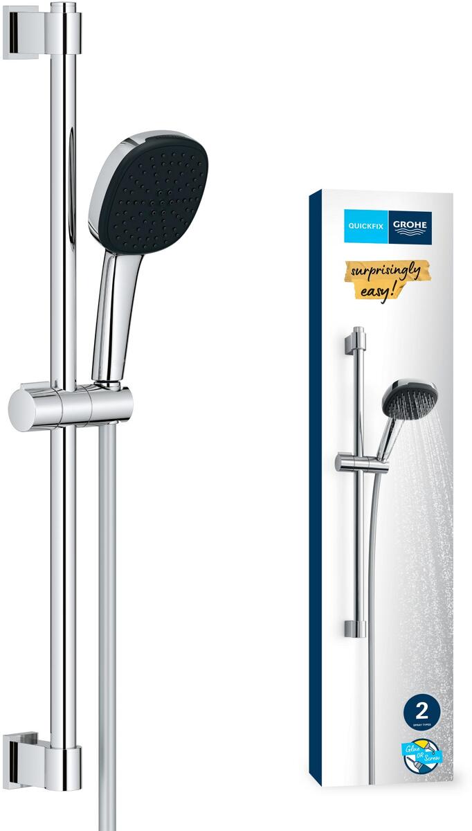 GROHE Vitalio Comfort 110 Brausestangenset, Quickfix, 2 Strahlarten, chrom (26928001)