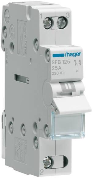 Hager SFB125 Gruppenschalter 25A 1 Schließer 230V AC 1PLE
